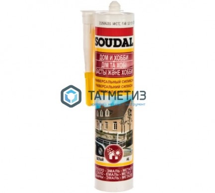 Герметик силиконовый SOUDAL универсальный белый 300 мл 15 |  «ТАТМЕТИЗ» Герметик силиконовый SOUDAL универсальный белый 300 мл 15 -  магазин крепежа «ТАТМЕТИЗ»
