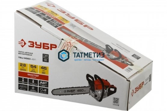 Пила цепная бензиновая, ЗУБР, хромир. цилиндр, праймер, 54,6 см3 (2,1 кВт), шина 45 см, 11500 об/мин |  «ТАТМЕТИЗ» Пила цепная бензиновая, ЗУБР, хромир. цилиндр, праймер, 54,6 см3 (2,1 кВт), шина 45 см, 11500 об/мин -  магазин крепежа «ТАТМЕТИЗ»
