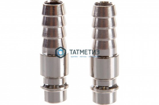 Ниппель универсальный быстросъемный ("папа"), со штуцером "ёлка" под шланг 10 мм, 2 шт.// Stels |  «ТАТМЕТИЗ» Ниппель универсальный быстросъемный ("папа"), со штуцером "ёлка" под шланг 10 мм, 2 шт.// Stels -  магазин крепежа «ТАТМЕТИЗ»