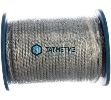 Трос  стальной оц.10 мм DIN 3055 (3068)  (100 м/бух) КТ |  «ТАТМЕТИЗ» Трос  стальной оц.10 мм DIN 3055 (3068)  (100 м/бух) КТ -  магазин крепежа «ТАТМЕТИЗ»