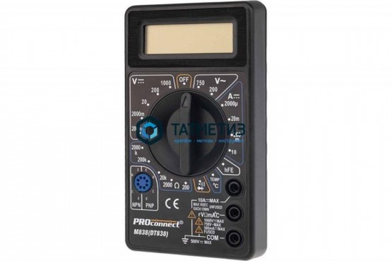 Мультиметр портативный М838 Proconnect |  «ТАТМЕТИЗ» Мультиметр портативный М838 Proconnect -  магазин крепежа «ТАТМЕТИЗ»