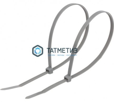 Хомут-стяжка нейлон  250 х 3,6  (100 шт/уп)  REXANT серый |  «ТАТМЕТИЗ» Хомут-стяжка нейлон  250 х 3,6  (100 шт/уп)  REXANT серый -  магазин крепежа «ТАТМЕТИЗ»
