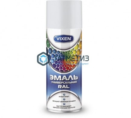 Краска аэроз. VIXEN  БЕЛАЯ  сигнальная RAL 9003 520 ml./12 |  «ТАТМЕТИЗ» Краска аэроз. VIXEN  БЕЛАЯ  сигнальная RAL 9003 520 ml./12 -  магазин крепежа «ТАТМЕТИЗ»