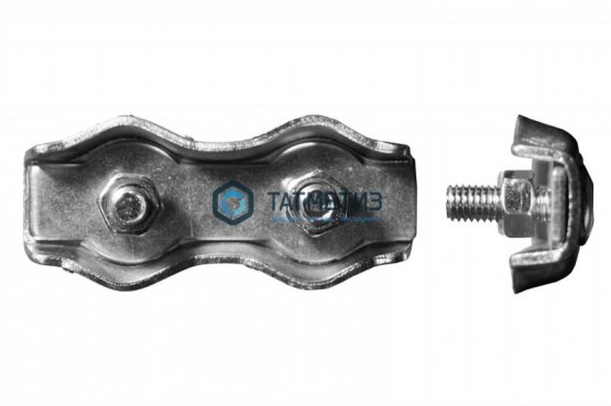 Зажим для троса DUPLEX  4мм A4 |  «ТАТМЕТИЗ» Зажим для троса DUPLEX  4мм A4 -  магазин крепежа «ТАТМЕТИЗ»