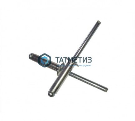 Заклепка 4,8 х 16 вытяжная нерж А2/А2 DIN 7337 |  «ТАТМЕТИЗ» Заклепка 4,8 х 16 вытяжная нерж А2/А2 DIN 7337 -  магазин крепежа «ТАТМЕТИЗ»