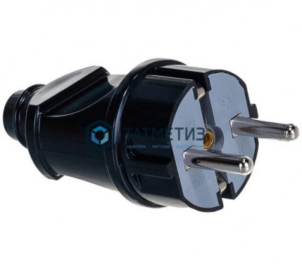 Эл.вилка с з черная 16А 250В Universal А1010 |  «ТАТМЕТИЗ» Эл.вилка с з черная 16А 250В Universal А1010 -  магазин крепежа «ТАТМЕТИЗ»