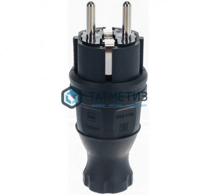 Эл.вилка прямая с/з каучук ОМЕГА IP44 ВБп3-1-0м IEK |  «ТАТМЕТИЗ» Эл.вилка прямая с/з каучук ОМЕГА IP44 ВБп3-1-0м IEK -  магазин крепежа «ТАТМЕТИЗ»