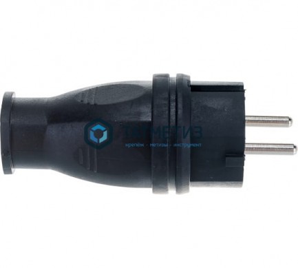 Эл.вилка каучук кабельная (прямая) 16А 2Р-Е IP44 |  «ТАТМЕТИЗ» Эл.вилка каучук кабельная (прямая) 16А 2Р-Е IP44 -  магазин крепежа «ТАТМЕТИЗ»