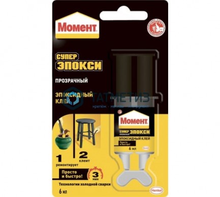 Клей Момент Супер Эпокси Прозрачный, шприц, 6 мл |  «ТАТМЕТИЗ» Клей Момент Супер Эпокси Прозрачный, шприц, 6 мл -  магазин крепежа «ТАТМЕТИЗ»