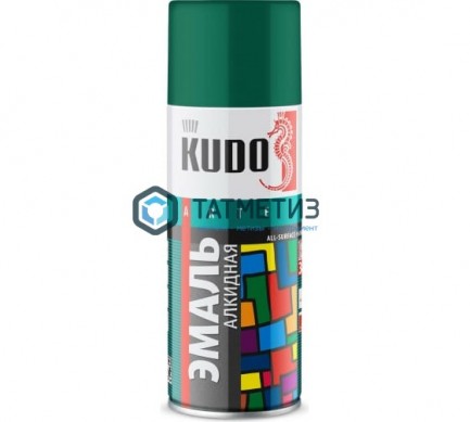 Краска аэроз. KUDO 520 мл. №1007  ТЕМНО-ЗЕЛЕНАЯ  RAL 6016 |  «ТАТМЕТИЗ» Краска аэроз. KUDO 520 мл. №1007  ТЕМНО-ЗЕЛЕНАЯ  RAL 6016 -  магазин крепежа «ТАТМЕТИЗ»