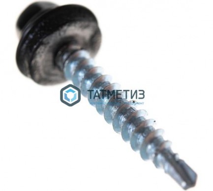 Саморез окраш.кров. 4,8х35 /9005/  (3500 шт/уп)  ТК черный янтарь |  «ТАТМЕТИЗ» Саморез окраш.кров. 4,8х35 /9005/  (3500 шт/уп)  ТК черный янтарь -  магазин крепежа «ТАТМЕТИЗ»