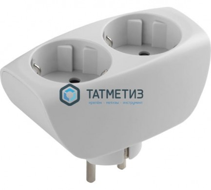 Тройник на 2 гнезда, с/з, белый, 16А IP20 SPx-2e-W Эра |  «ТАТМЕТИЗ» Тройник на 2 гнезда, с/з, белый, 16А IP20 SPx-2e-W Эра -  магазин крепежа «ТАТМЕТИЗ»