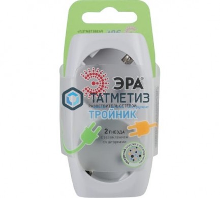Тройник на 2 гнезда, с/з, белый, 16А IP20 SPx-2e-W Эра |  «ТАТМЕТИЗ» Тройник на 2 гнезда, с/з, белый, 16А IP20 SPx-2e-W Эра -  магазин крепежа «ТАТМЕТИЗ»