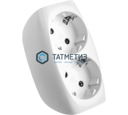 Тройник на 2 гнезда, с/з, белый, 16А IP20 SPx-2e-W Эра |  «ТАТМЕТИЗ» Тройник на 2 гнезда, с/з, белый, 16А IP20 SPx-2e-W Эра -  магазин крепежа «ТАТМЕТИЗ»