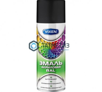 Краска аэроз. VIXEN  ЧЕРНЫЙ ЯНТАРЬ  матовая RAL 9005 520 ml./6 |  «ТАТМЕТИЗ» Краска аэроз. VIXEN  ЧЕРНЫЙ ЯНТАРЬ  матовая RAL 9005 520 ml./6 -  магазин крепежа «ТАТМЕТИЗ»