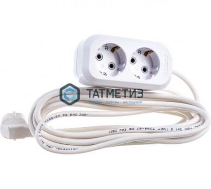 Удлинитель 2х5м с заземл. Е-302 ПВС 3х1,0 |  «ТАТМЕТИЗ» Удлинитель 2х5м с заземл. Е-302 ПВС 3х1,0 -  магазин крепежа «ТАТМЕТИЗ»