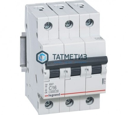 Выключатель автоматический модульный 3п C 40А 4.5кА RX3 Legrand |  «ТАТМЕТИЗ» Выключатель автоматический модульный 3п C 40А 4.5кА RX3 Legrand -  магазин крепежа «ТАТМЕТИЗ»