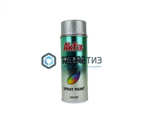 Краска аэроз. СЕРЕБРО  400Ml Gw.300Gr (6) Akfix |  «ТАТМЕТИЗ» Краска аэроз. СЕРЕБРО  400Ml Gw.300Gr (6) Akfix -  магазин крепежа «ТАТМЕТИЗ»