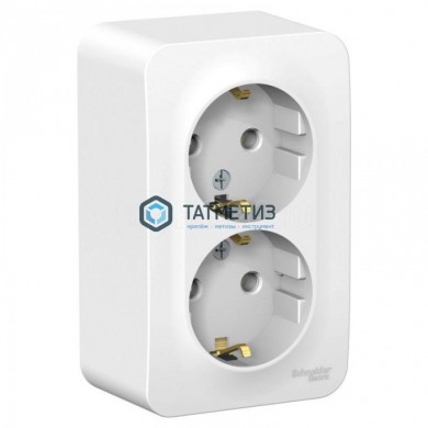 Розетка 2-м ОП BLANCA 16А 250В с заземл. бел., с изолирующей пластиной |  «ТАТМЕТИЗ» Розетка 2-м ОП BLANCA 16А 250В с заземл. бел., с изолирующей пластиной -  магазин крепежа «ТАТМЕТИЗ»
