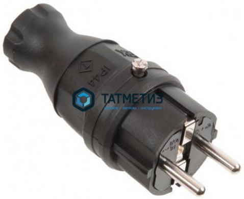 Вилка прям каучук 16А 2Р+E IР44 ИЭК ОМЕГА |  «ТАТМЕТИЗ» Вилка прям каучук 16А 2Р+E IР44 ИЭК ОМЕГА -  магазин крепежа «ТАТМЕТИЗ»