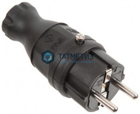 Вилка прям каучук 16А 2Р+E IР44 ИЭК ОМЕГА |  «ТАТМЕТИЗ» Вилка прям каучук 16А 2Р+E IР44 ИЭК ОМЕГА -  магазин крепежа «ТАТМЕТИЗ»