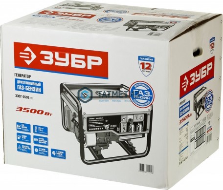 Генератор гибридный (бензин / газ), 3500 Вт, ЗУБР |  «ТАТМЕТИЗ» Генератор гибридный (бензин / газ), 3500 Вт, ЗУБР -  магазин крепежа «ТАТМЕТИЗ»