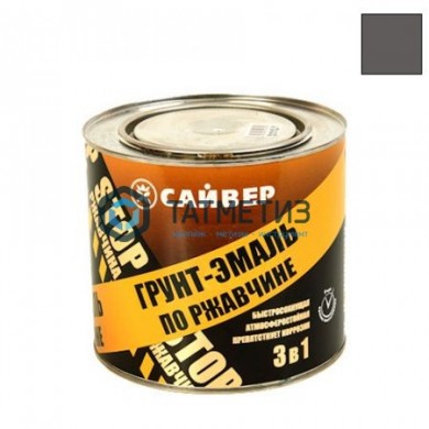 Грунт-эмаль по ржавчине ХВ 3 в 1 Сайвер серая 2 кг. 6 |  «ТАТМЕТИЗ» Грунт-эмаль по ржавчине ХВ 3 в 1 Сайвер серая 2 кг. 6 -  магазин крепежа «ТАТМЕТИЗ»