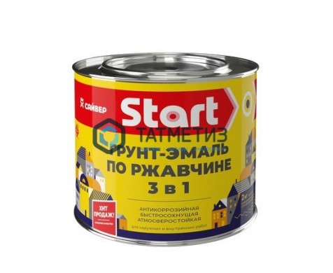 Грунт-эмаль по ржавчине ХВ 3 в 1 СТАРТ  ГОЛУБАЯ  1,8 кг-./6 |  «ТАТМЕТИЗ» Грунт-эмаль по ржавчине ХВ 3 в 1 СТАРТ  ГОЛУБАЯ  1,8 кг-./6 -  магазин крепежа «ТАТМЕТИЗ»