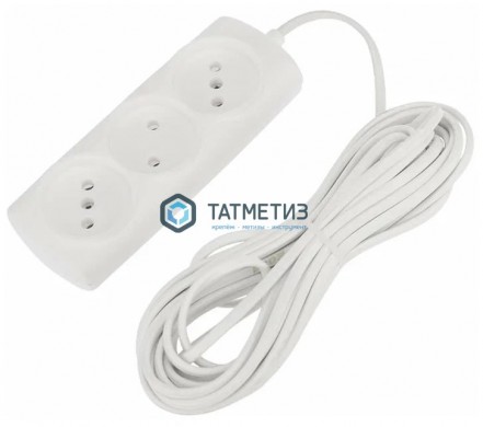 Удлинитель 3х3м б з белый STANDART REXANT |  «ТАТМЕТИЗ» Удлинитель 3х3м б з белый STANDART REXANT -  магазин крепежа «ТАТМЕТИЗ»