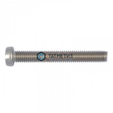 Винт с цилиндрической головкой с прямым шлицем А2 DIN 84 М10 х 25 |  «ТАТМЕТИЗ» Винт с цилиндрической головкой с прямым шлицем А2 DIN 84 М10 х 25 -  магазин крепежа «ТАТМЕТИЗ»
