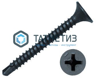 Саморезы потай оксид по металлу со сверлом 3,5х35 (8 000 шт/уп) КК |  «ТАТМЕТИЗ» Саморезы потай оксид по металлу со сверлом 3,5х35 (8 000 шт/уп) КК -  магазин крепежа «ТАТМЕТИЗ»