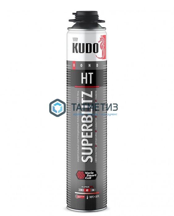 Клей-пена KUDO SUPERBLITZ HT всесезонная, 1000мл Клей-пена KUDO SUPERBLITZ HT всесезонная, 1000мл